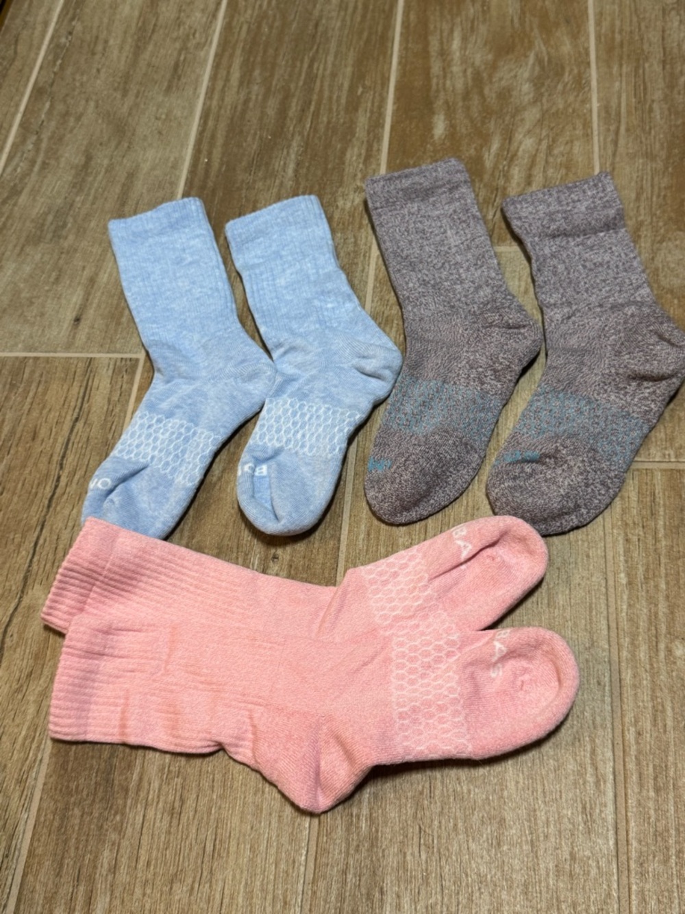 Bombas Kids Crew Socks - Blue, Maroon, Pink (3 Pairs)